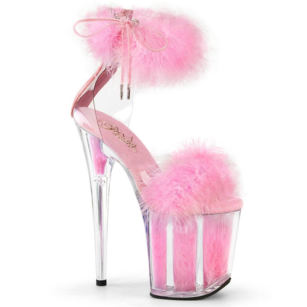 Pleaser - FLAMINGO824F Sandale à bride à la cheville, Pole dance chaussures - Rose/Rose Product image